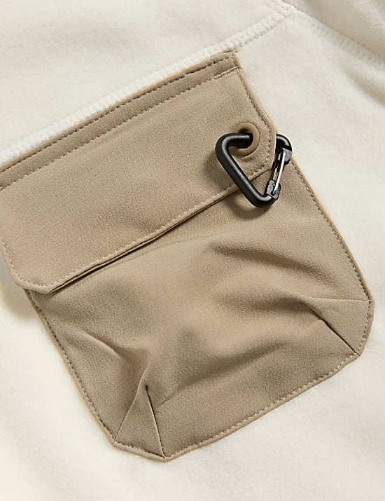 Fl&iacute;sov&aacute; termo mikina s v&yacute;střihem ke krku