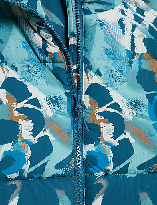 Gewatteerd Stormwear&trade;-jack met opstaande kraag en print