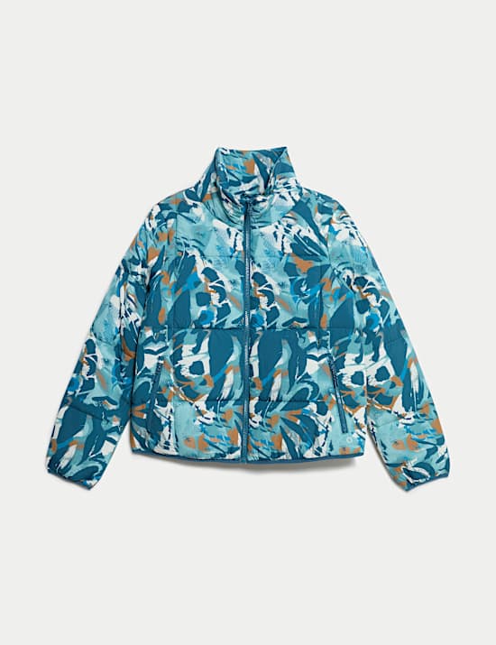 Gewatteerd Stormwear&trade;-jack met opstaande kraag en print