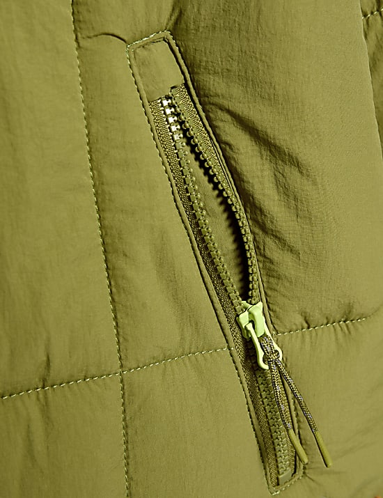 Quilted Funnel Neck Puffer Jacket