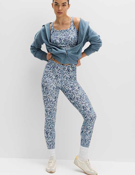 Go Balance Printed Wrap Waist Yoga Leggings