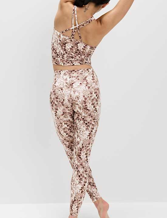 Go Balance Printed Wrap Waist Yoga Leggings