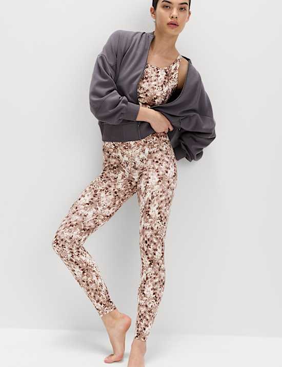 Go Balance Printed Wrap Waist Yoga Leggings