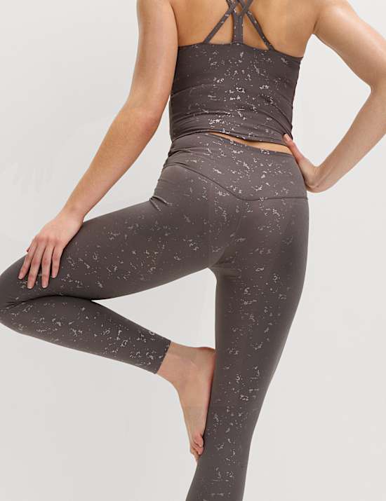 Go Balance Printed Wrap Waist Yoga Leggings