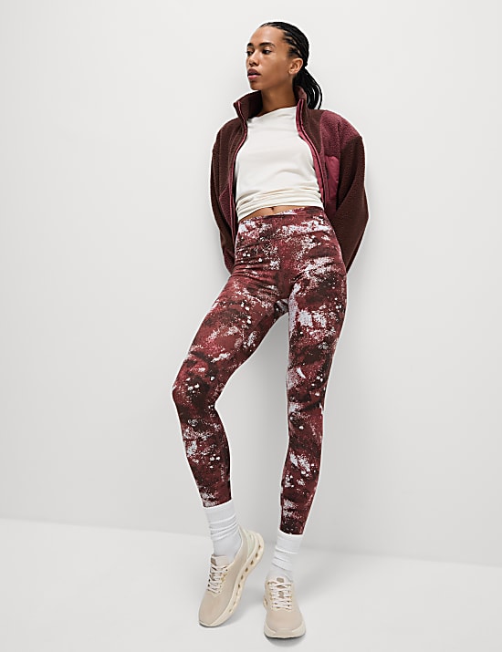 Go Balance Printed Wrap Waist Yoga Leggings