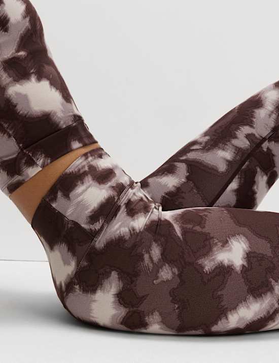 Go Balance-yogalegging met tailleband in wikkelstijl en print