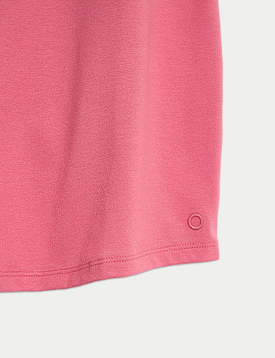 Cotton Blend Textured Yoga Vest Top