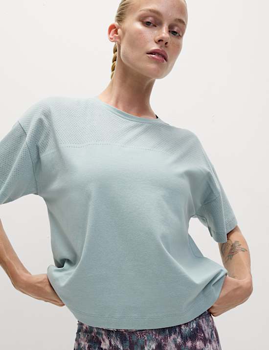 Cotton Blend Lightweight Yoga T-Shirt