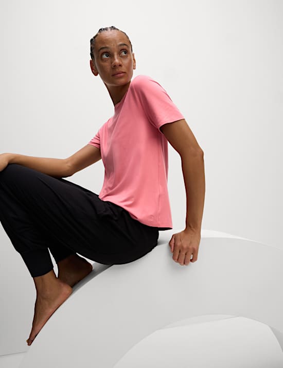 Go Balance Flexifit&trade; Round Neck Yoga T-Shirt