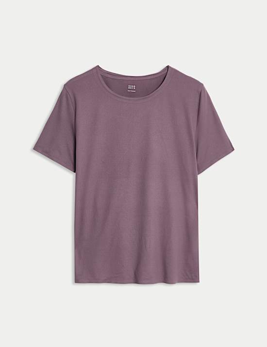 חולצת טי יוגה ™Go Balance Flexifit‎ עם צווארון עגול