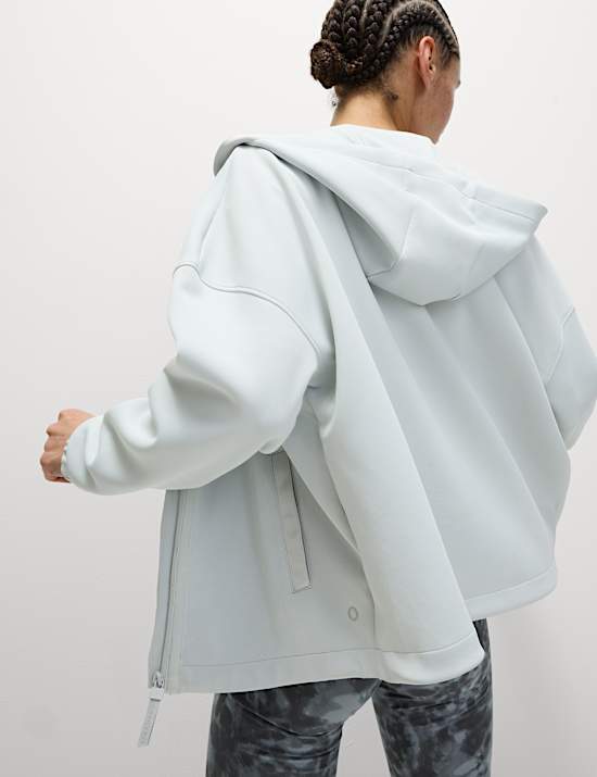 Scuba Zip Up Relaxed Hoodie