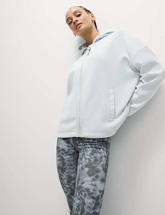 Scuba Zip Up Relaxed Hoodie