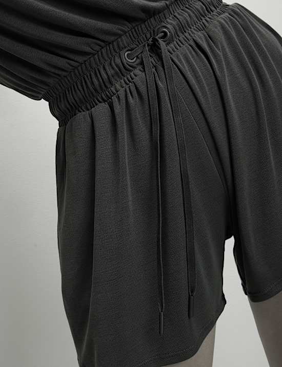 Ριμπ ολόσωμη φόρμα σε χαλαρή γραμμή με υψηλή περιεκτικότητα σε modal