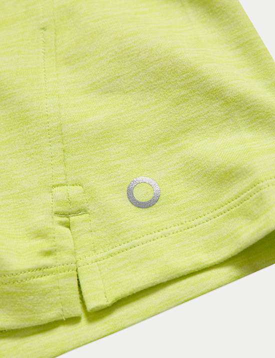 T-shirt coupe d&eacute;contract&eacute;e &agrave; col rond et panneau en filet