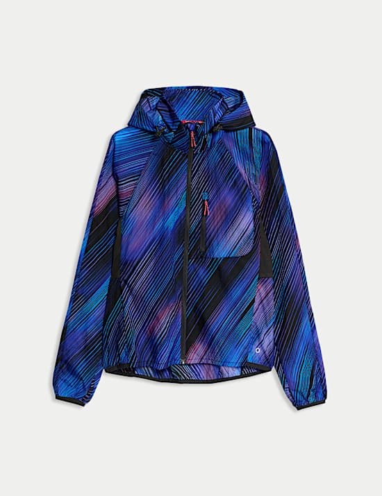 Woven Stormwear™ Printed Funnel Neck Running Jacket