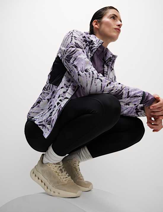 Woven Lightweight Mesh Panel Run Jacket