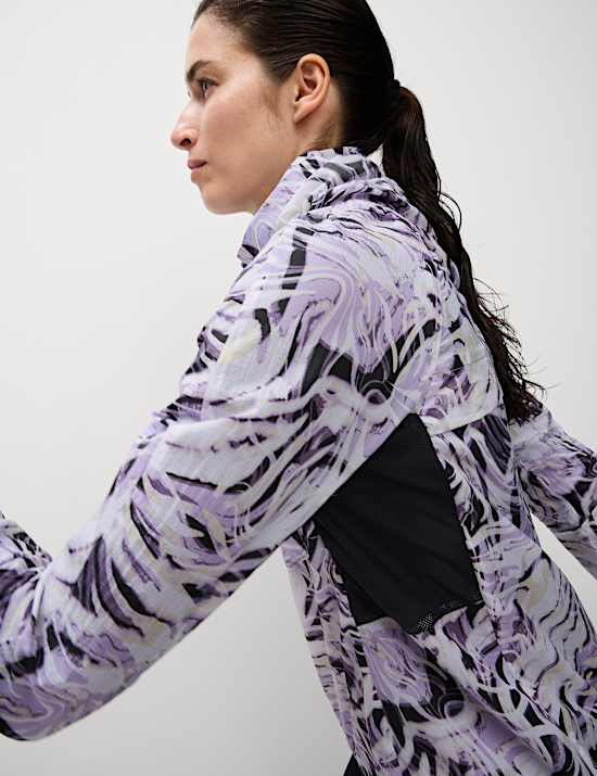 Woven Lightweight Mesh Panel Run Jacket