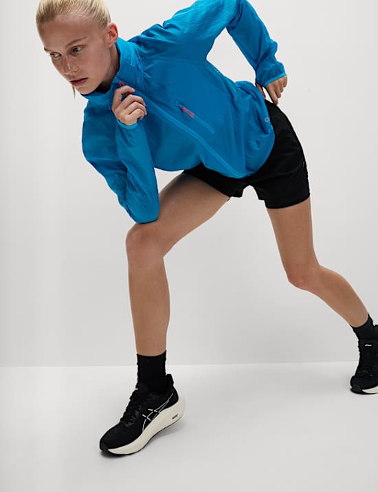 Woven Lightweight Mesh Panel Run Jacket