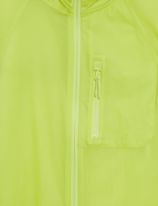 Woven Lightweight Mesh Panel Run Jacket