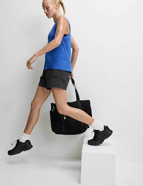 Maillot de corps de randonn&eacute;e coupe d&eacute;contract&eacute;e &agrave; col rond avec laine m&eacute;rinos