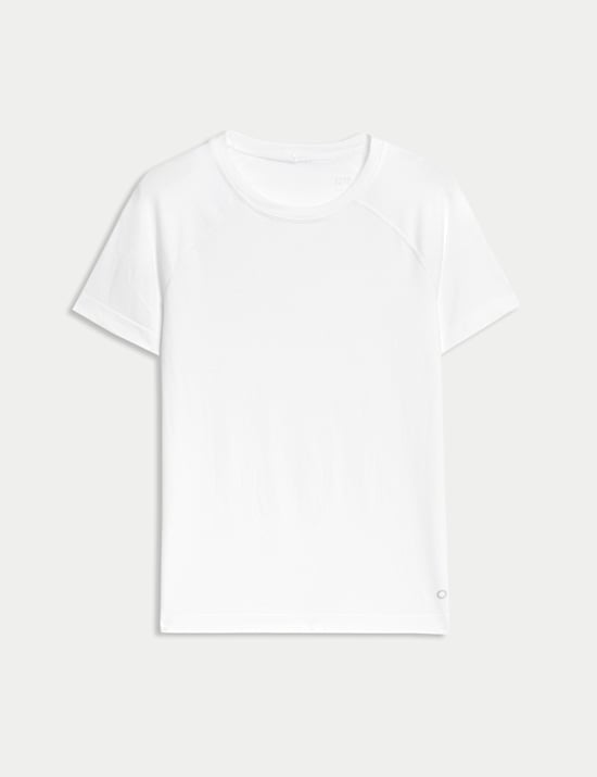 Licht, nauwsluitend T-shirt met ronde hals en naadloze pasvorm