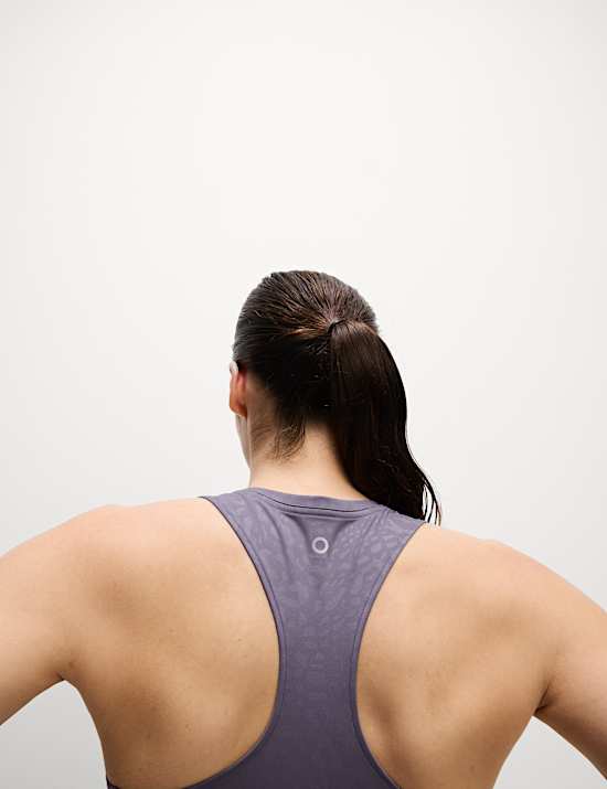 Printed Round Neck Fitted Crop Vest Top