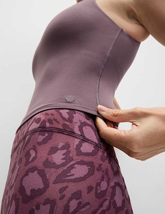 V-Neck Padded Fitted Yoga Crop Vest Top