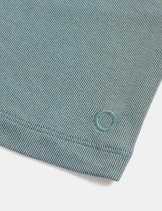 Μπλουζάκι Boxy με Ριμπ Υφάνση και Στρογγυλή Λαιμόκοψη από Modal