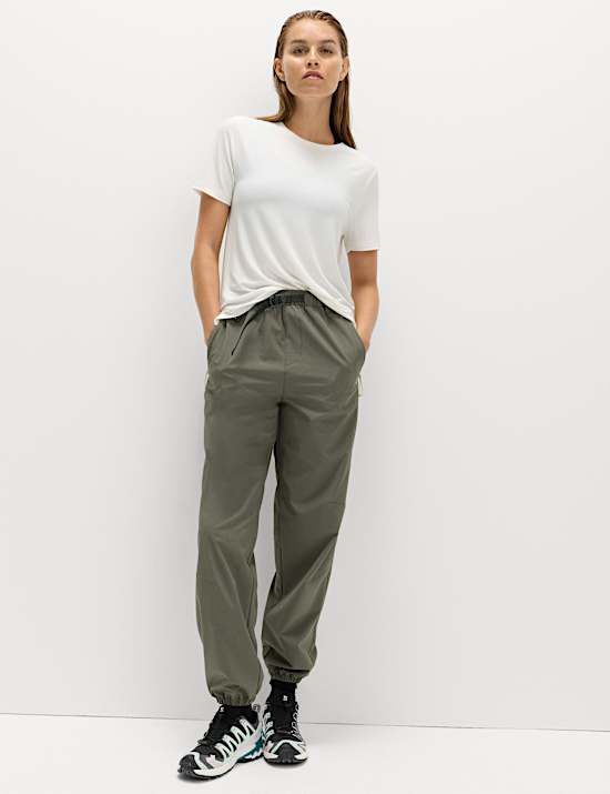 Cuffed Slim Fit Walking Trousers
