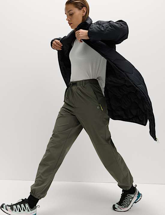 Cuffed Slim Fit Walking Trousers