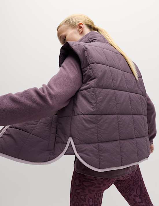 Quilted Funnel Neck Gilet
