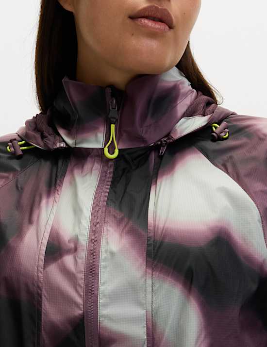 Woven Printed Lightweight Hooded Parka Coat