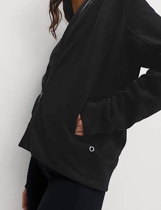 Sweat décontracté en coton à capuche et fermeture à glissière