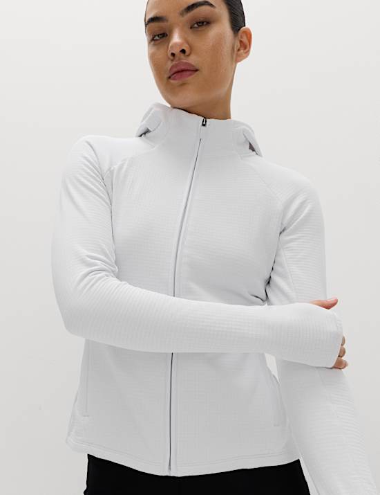 Ultra Heat&trade; Brushed Zip Up Fitted Running Hoodie