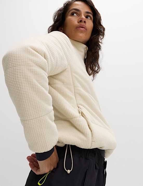 Textured Funnel Neck Puffer Jacket