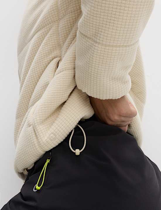 Textured Funnel Neck Puffer Jacket