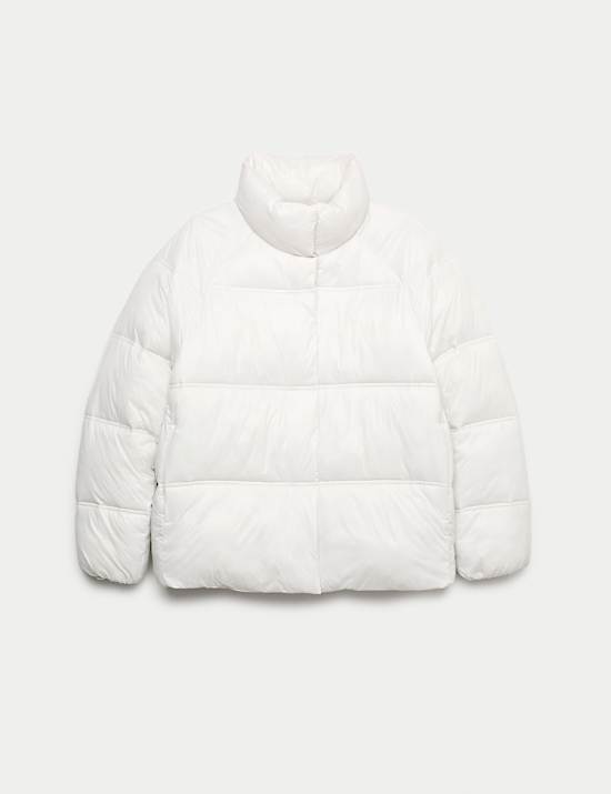 Stormwear™ Padded Funnel Neck Relaxed Puffer Jacket