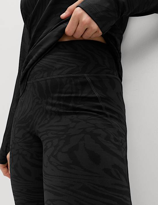 Go Move thermische Cool Comfort&trade;-legging met hoge taille en jacquard