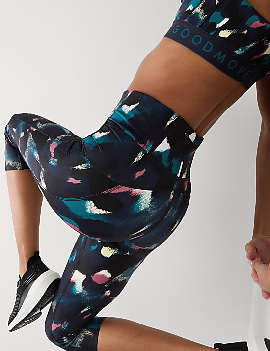 Go Move Printed Cropped Gym Leggings
