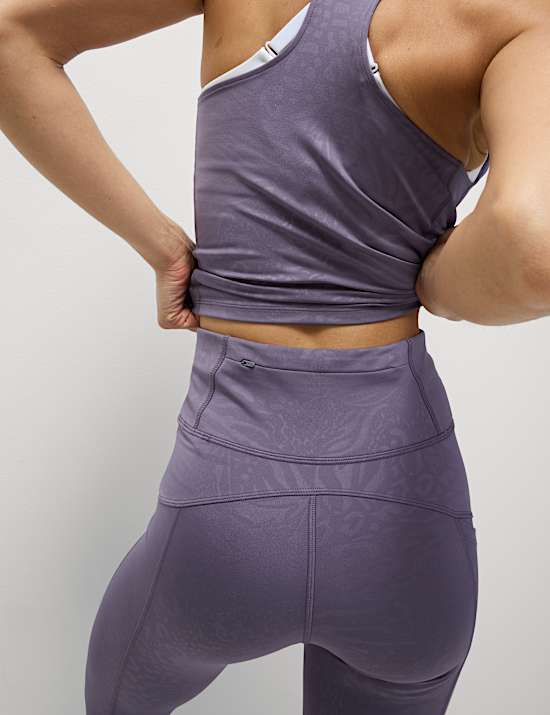 Go Move Embossed High Waisted Gym Leggings
