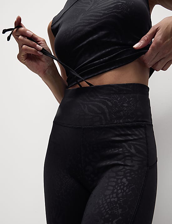 Go Move Embossed High Waisted Gym Leggings