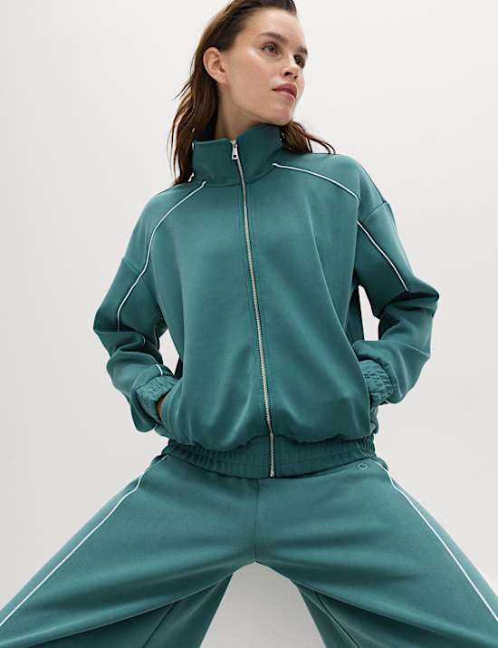 Sand Wash Funnel Neck Track Jacket