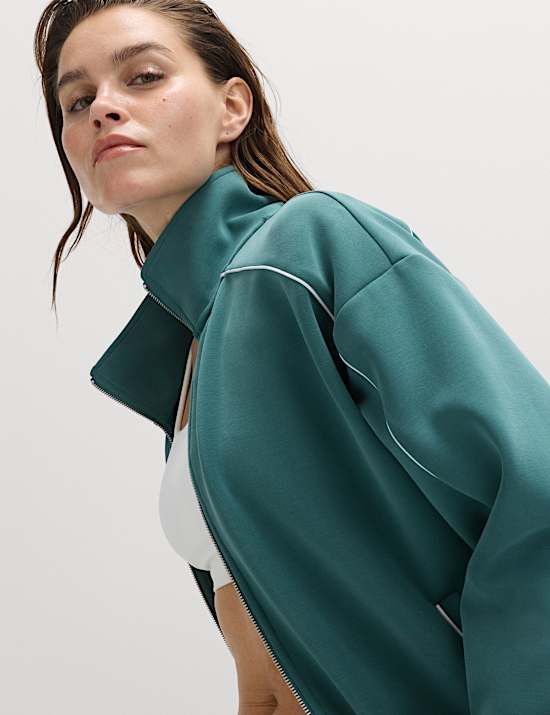 Sand Wash Funnel Neck Track Jacket