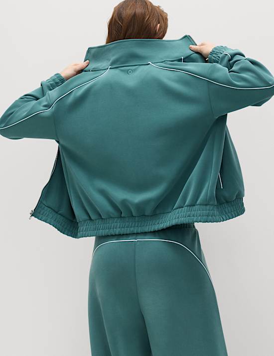 Sand Wash Funnel Neck Track Jacket