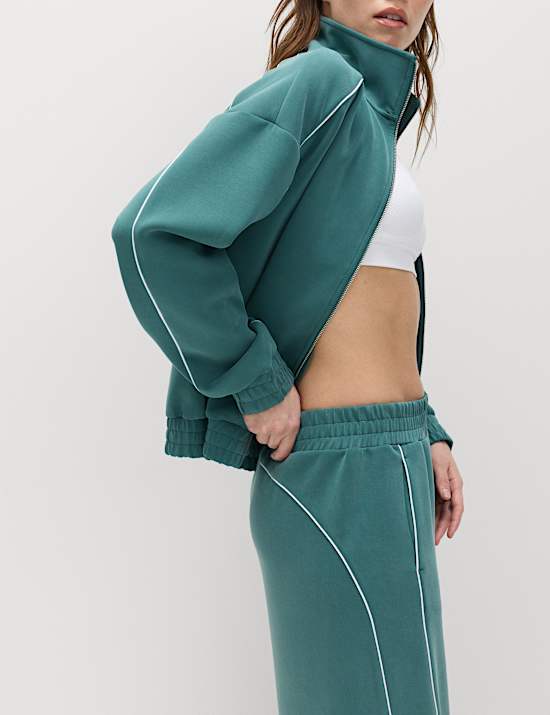 Sand Wash Funnel Neck Track Jacket