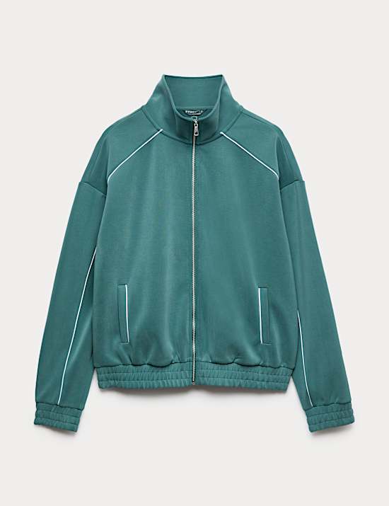 Sand Wash Funnel Neck Track Jacket