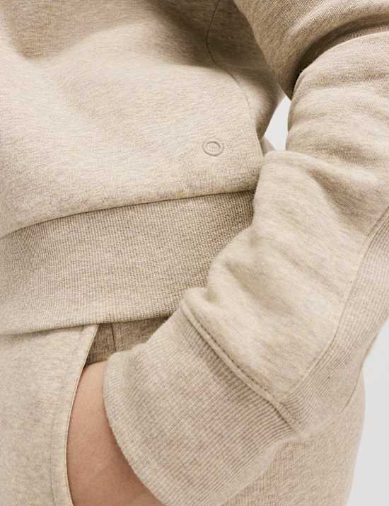 Sweatshirt demi-zippé coupe décontractée en coton