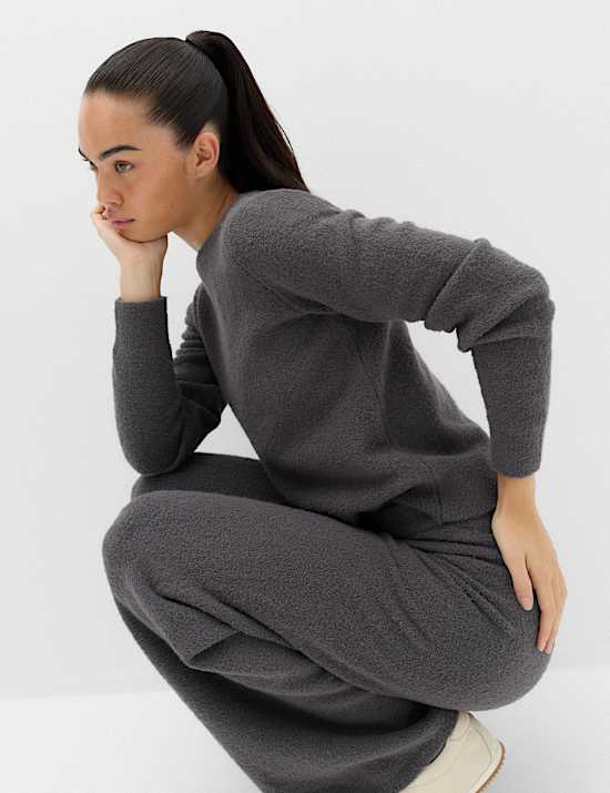 Boucle Crew Neck Cropped Jumper