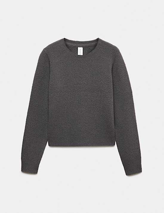 Boucle Crew Neck Cropped Jumper