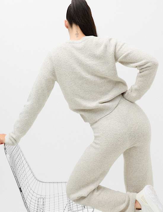 Boucle Crew Neck Cropped Jumper